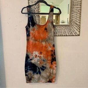 Tie die bodycon dress
